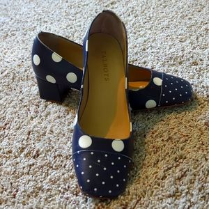 Tablots navy white multi polka dot shoes Size 6M